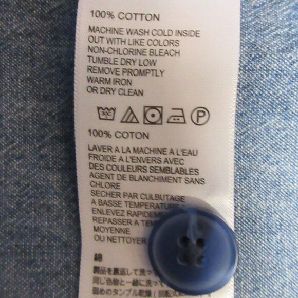 TOMMY BAHAMA DENIM Chambray Mini Skirt Womens Sz 14 Blue Jean Short Cotton Skirt - Picture 6 of 13